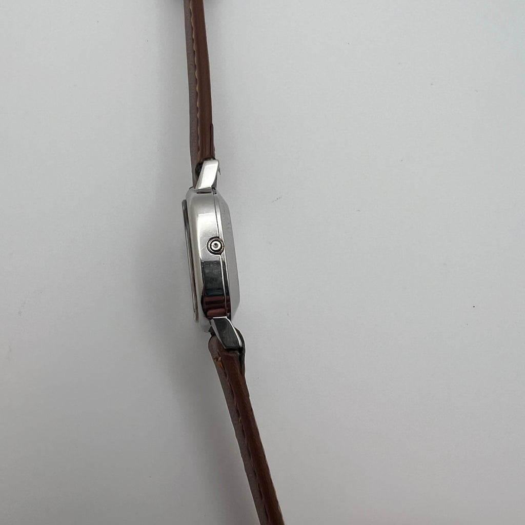 Omega De Ville 591.0014 Cal.1353 Vintage Quartz Navy Linen Dial Square Case