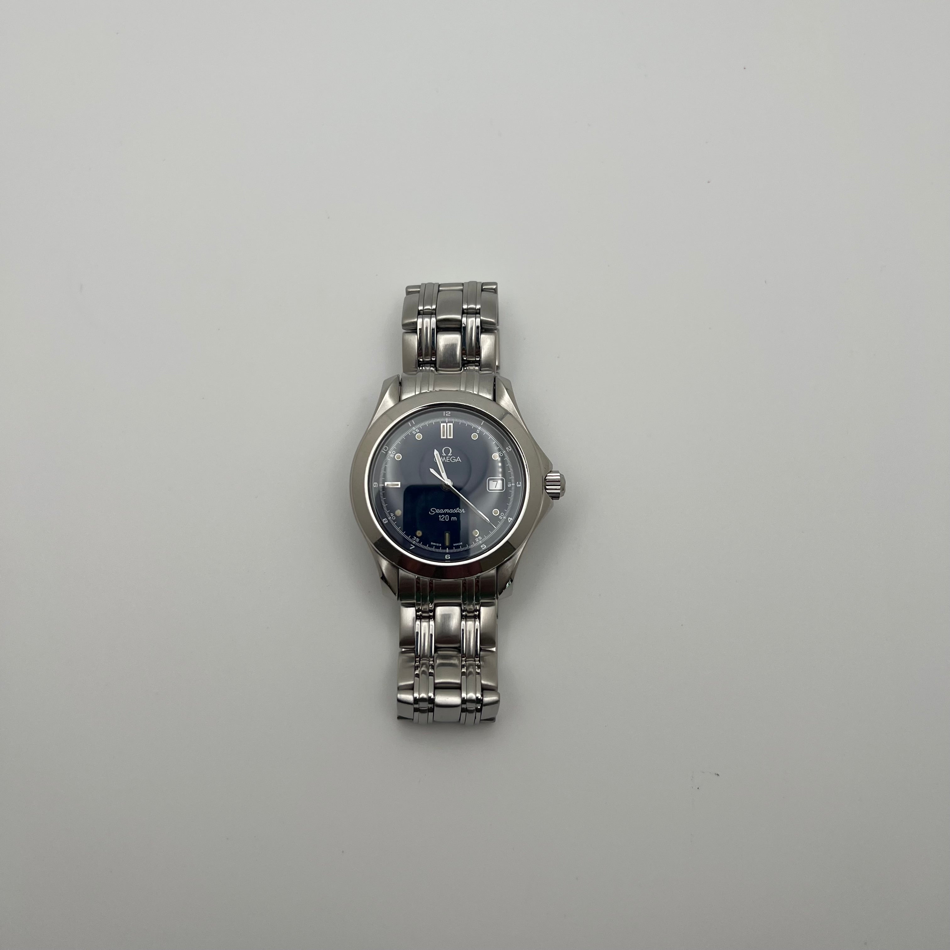 Omega Seamaster 120M 2511.80 Blue Sunburst Dial Quartz 36mm SS