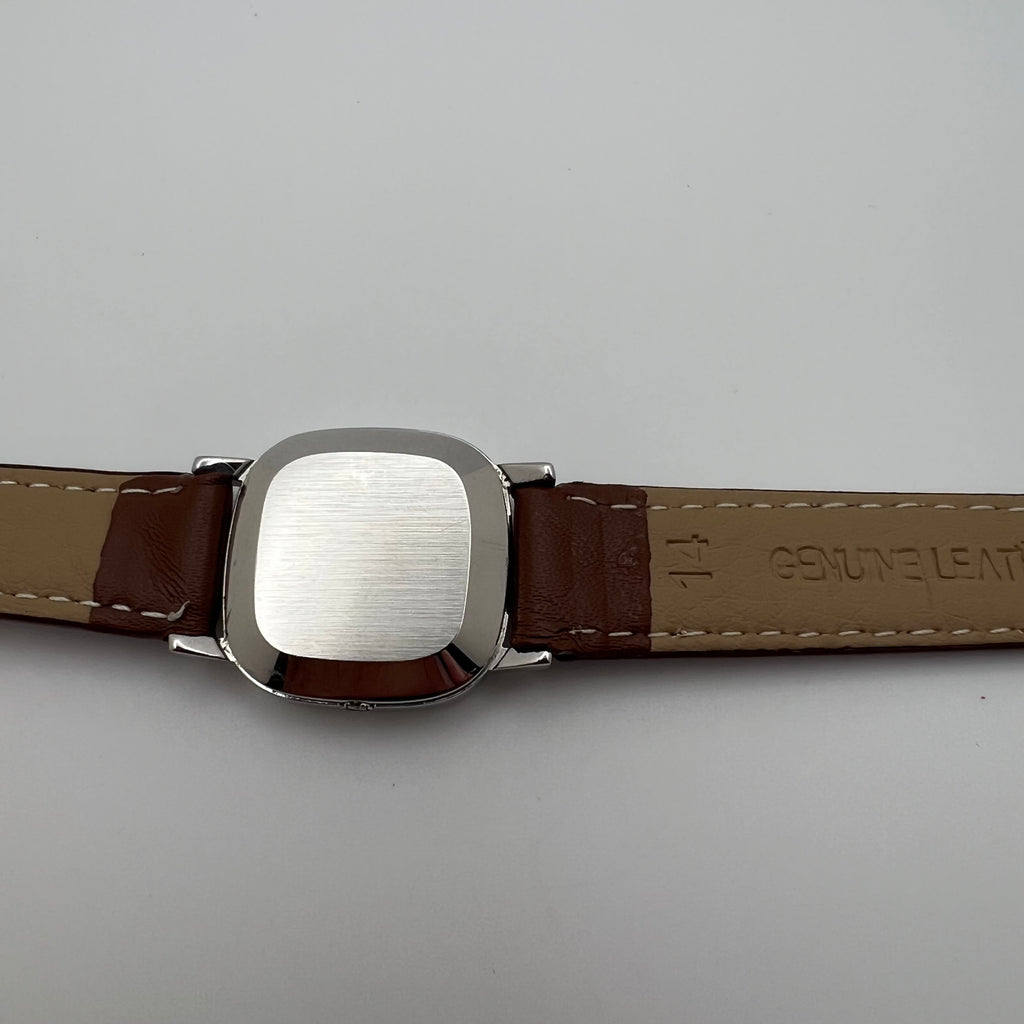 Omega De Ville 591.0014 Cal.1353 Vintage Quartz Navy Linen Dial Square Case