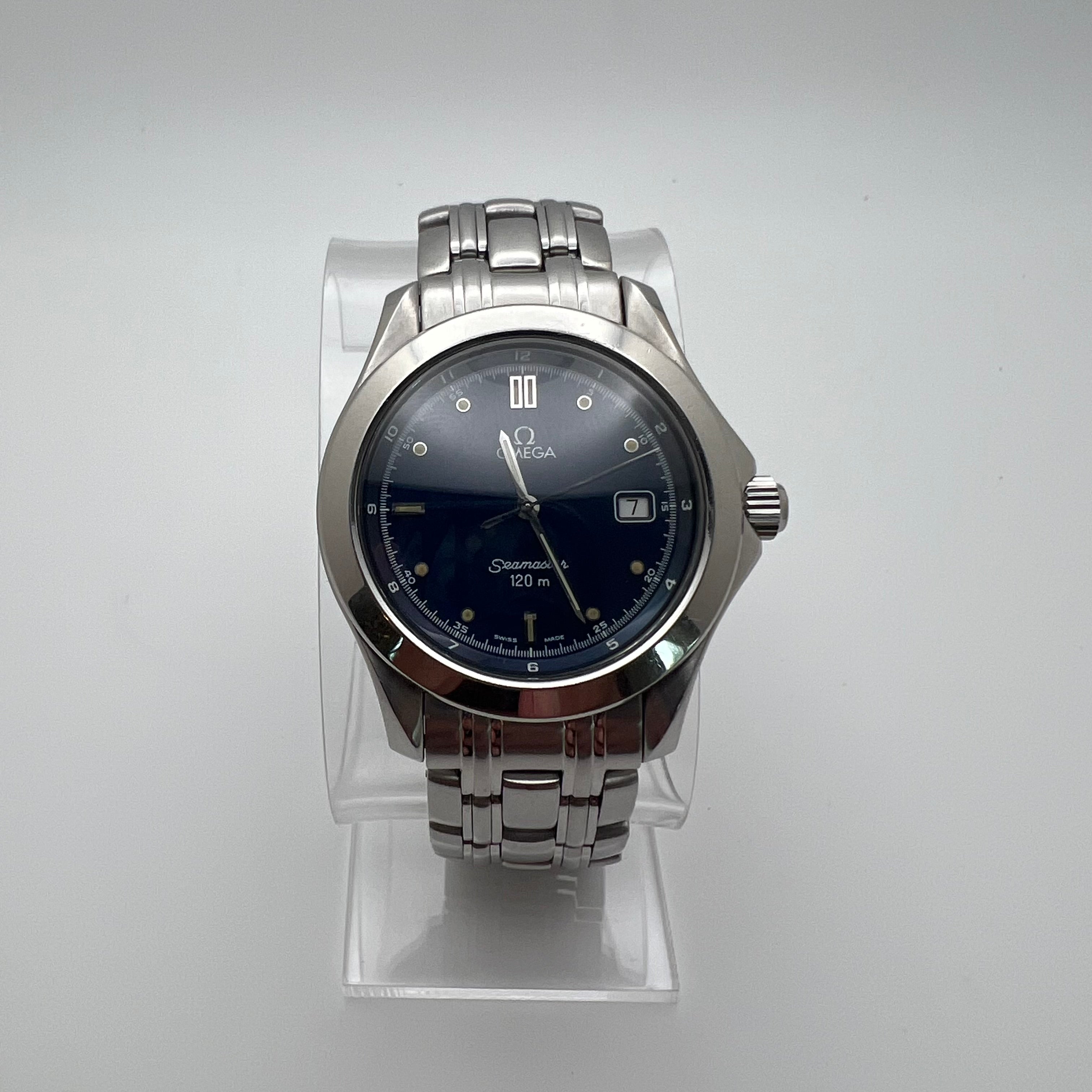 Omega Seamaster 120M 2511.80 Blue Sunburst Dial Quartz 36mm SS