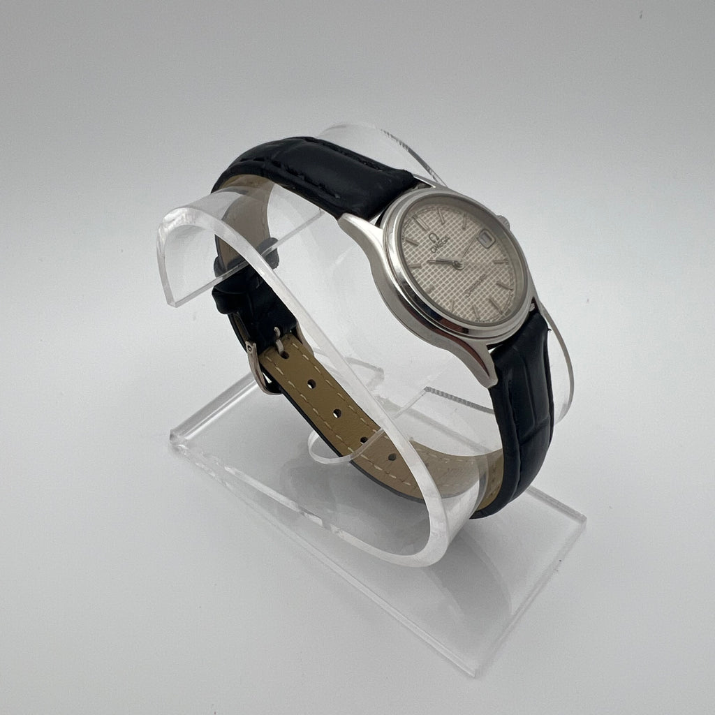 Omega Seamaster Quartz Ladies 596.0073 Champagne Waffle Dial - Running