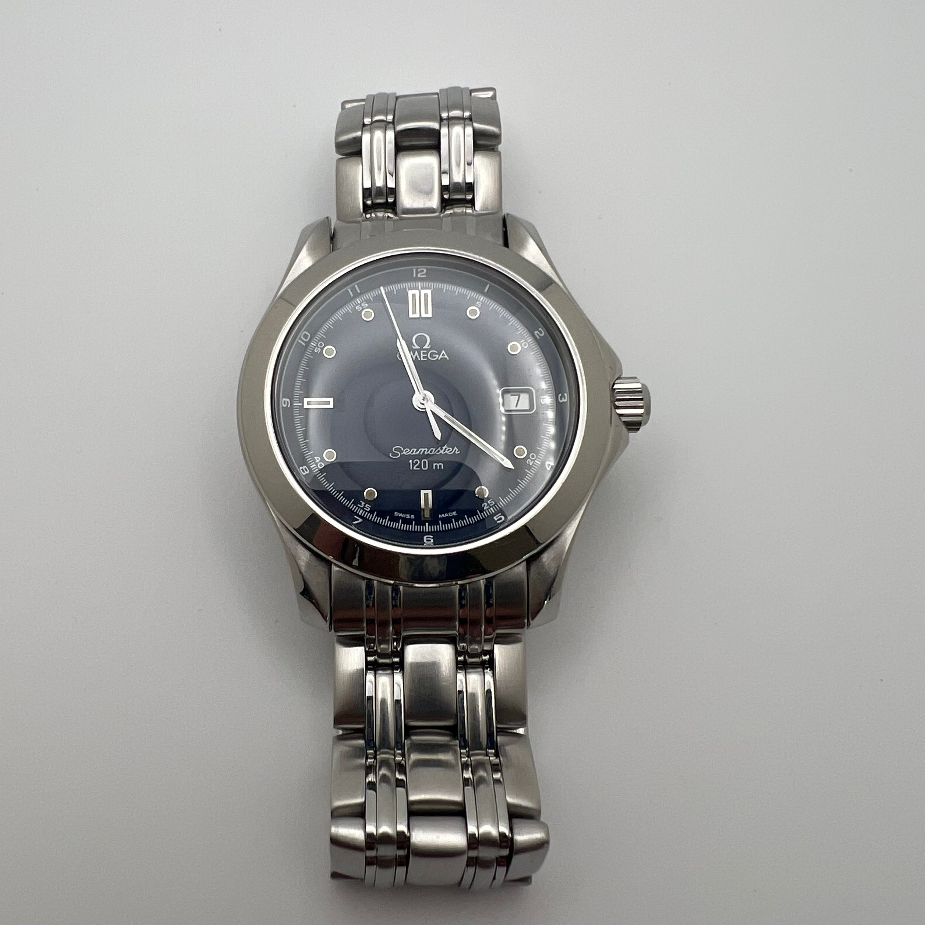 Omega Seamaster 120M 2511.80 Blue Sunburst Dial Quartz 36mm SS