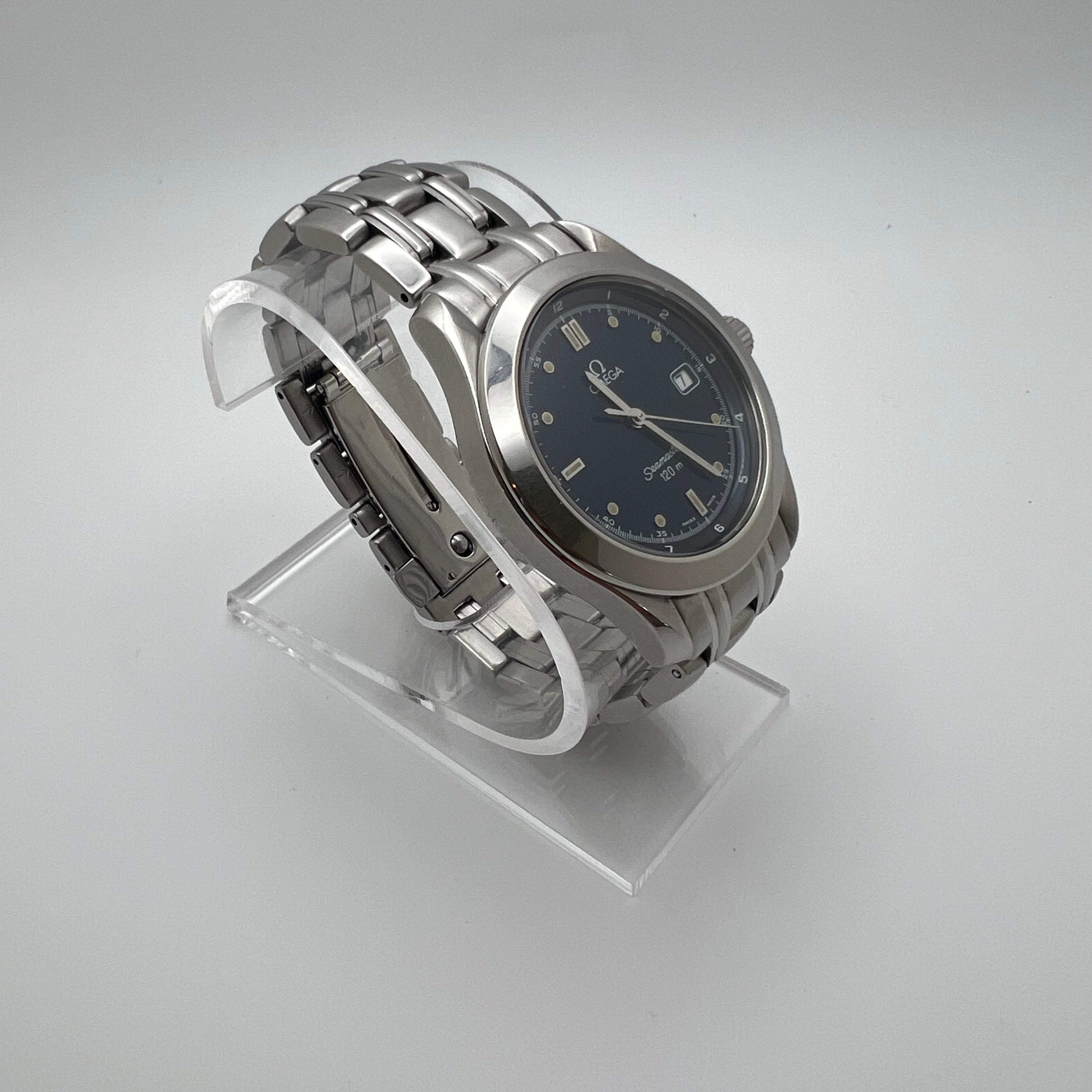 Omega Seamaster 120M 2511.80 Blue Sunburst Dial Quartz 36mm SS
