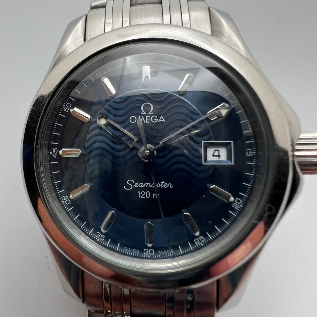 Vintage Omega Seamaster Women’s 2571.81 Blue Wave Dial Quartz - Running