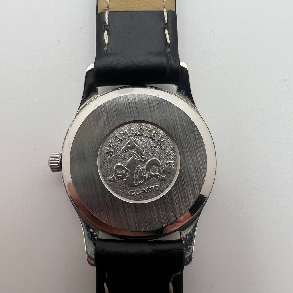 Omega Seamaster Quartz Ladies 596.0073 Champagne Waffle Dial - Running